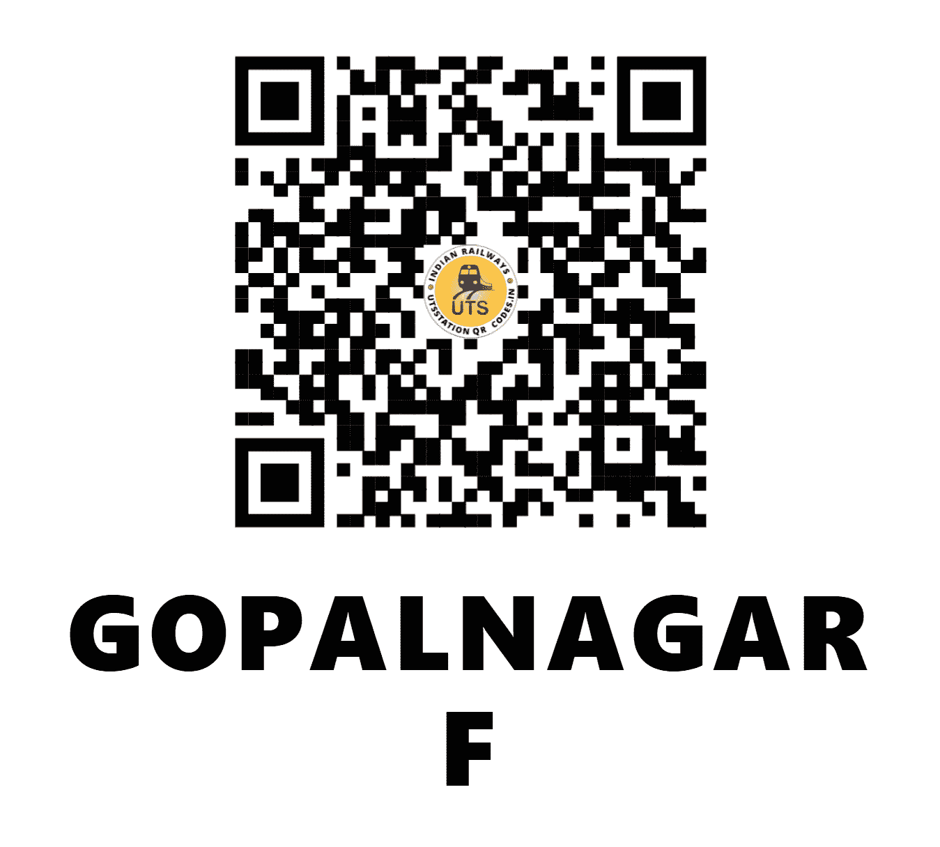 UTS QR Code for GOPALNAGAR F - GN (ER - WEST BENGAL)